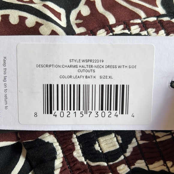 Charms Patterned Halter Neck Dress with Side Cutouts - Picture 4 of 4